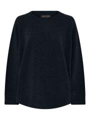 Lundgaard oversize strik - Navy Melange