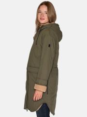 Etage parka med teddy - Army