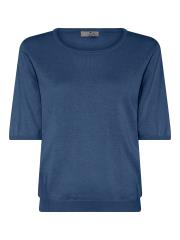 Lundgaard strik t-shirt - Bl